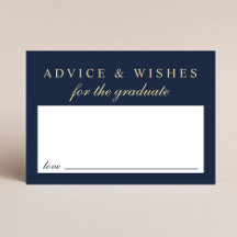 Elegante Consejo Para La Graduación De Oro Azul Gr