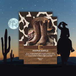 Tarjeta De Recepción Elegante Cowgirl Boots Baby Shower
