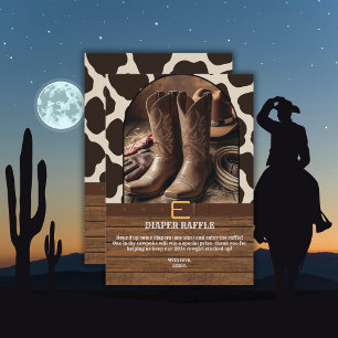 Tarjeta De Recepción Elegante Cowgirl Boots Baby Shower