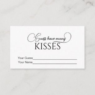 Tarjeta De Recepción Elegante: ¿Cuántos besos en el juego de ducha de n