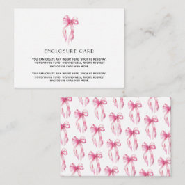 Tarjeta De Recepción Elegante De Color Rosa Que Amarra La Ducha Bridal 
