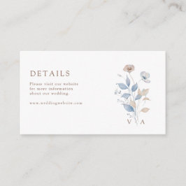 Tarjeta De Recepción Elegante detalle floral