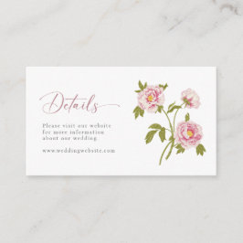 Tarjeta De Recepción Elegante detalles de bodas antiguas