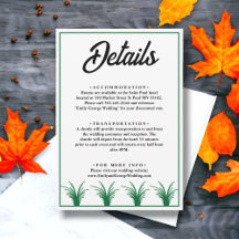 Elegante detalles de la boda de otoño de hierba ve