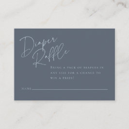 Tarjeta De Recepción Elegante Diaper Raffle | Azul agitado