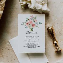 Tarjeta De Recepción Elegante dirección de Boda floral otoñal