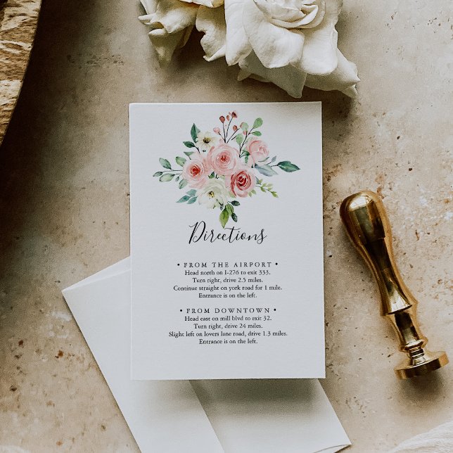 Tarjeta De Recepción Elegante dirección de Boda floral otoñal (Subido por el creador)