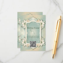 Elegante diseño floral verde suave.