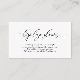 Tarjeta De Recepción Elegante diseño romántico, negro, ducha de pantall