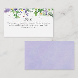 Tarjeta De Recepción Elegante ducha de flores silvestres