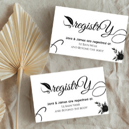 Tarjeta De Recepción Elegante ducha de matrimonio blanco