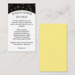 Tarjeta De Recepción Elegante ducha de negocios