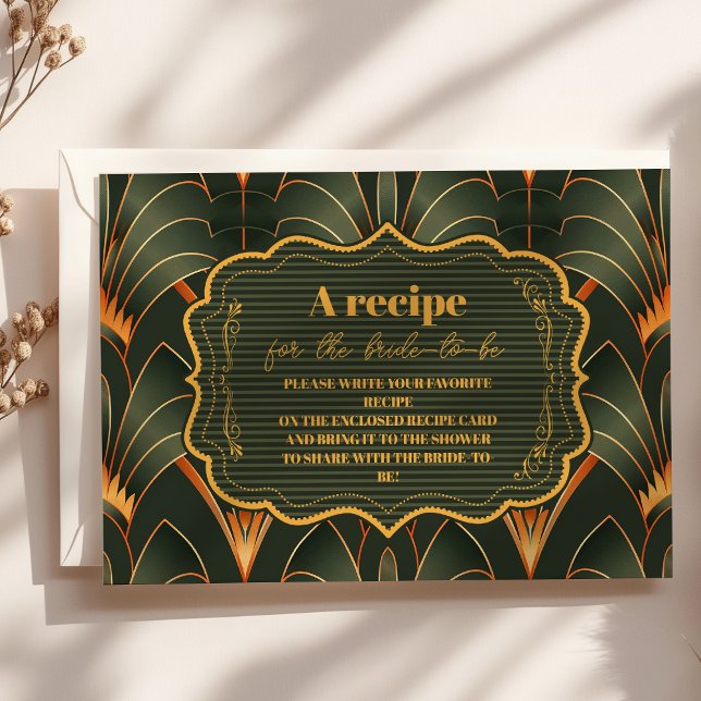 Tarjeta De Recepción Elegante ducha de novia geométrica Art Deco (Subido por el creador)