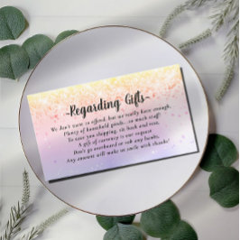 Tarjeta De Recepción Elegante ducha de novia o boda en el Fondo de Luna