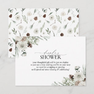 Tarjeta De Recepción Elegante ducha de pantalla Evergreen de invierno