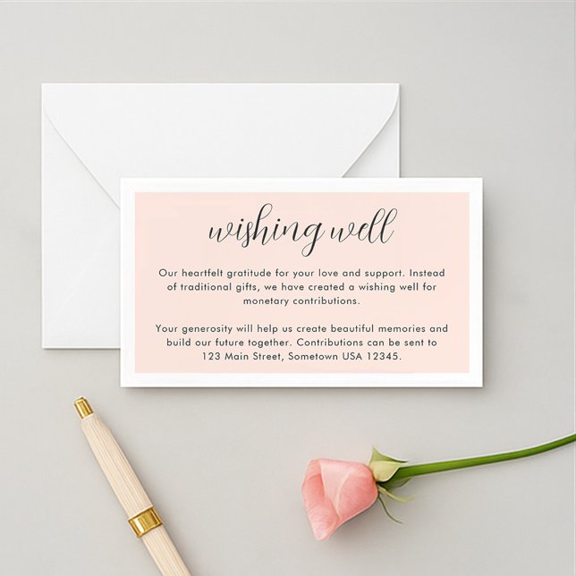 Tarjeta De Recepción Elegante ducha de pareja romántica rosa y blanco (Subido por el creador)