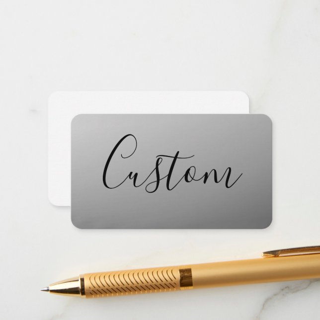 Tarjeta De Recepción Elegante escritura moderna editable de texto negro (Anverso/Reverso In Situ)