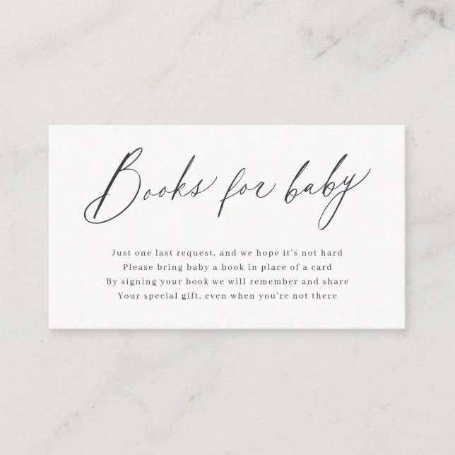 Tarjeta De Recepción Elegante escritura moderna solicitud de libros min (Anverso)