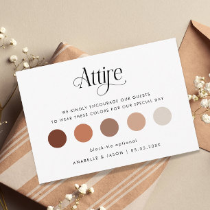 Tarjeta De Recepción Elegante estilo Boda de código de vestir vestido d