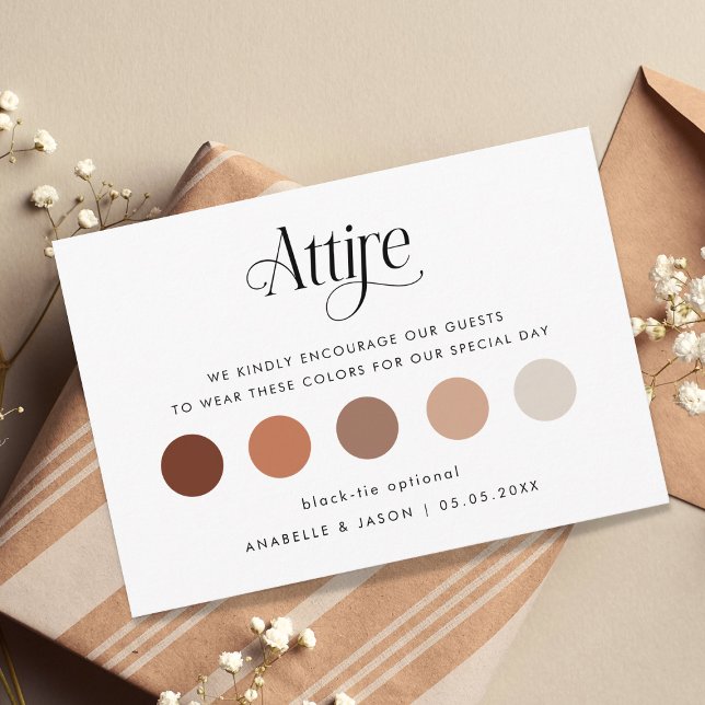 Tarjeta De Recepción Elegante estilo Boda de código de vestir vestido d (Subido por el creador)