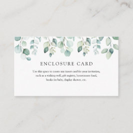 Tarjeta De Recepción Elegante Eucalipto Verde Moderno