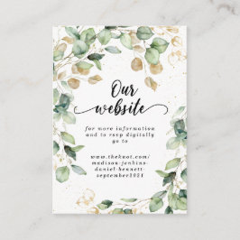 Tarjeta De Recepción Elegante Eucalyptus deja Boda