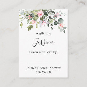 Tarjeta De Recepción Elegante Eucalyptus Gift Bridal SHOWER Encl
