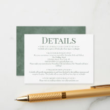 Elegante Eucalyptus Green Boda Detalles