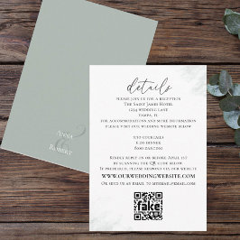 Tarjeta De Recepción Elegante Eucalyptus Simple Website Script Detalles