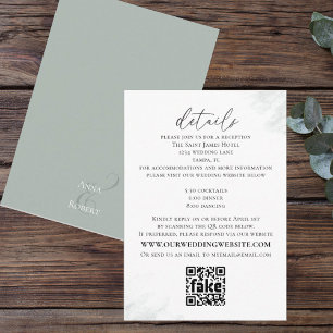 Tarjeta De Recepción Elegante Eucalyptus Simple Website Script Detalles