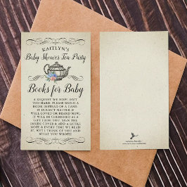 Tarjeta De Recepción Elegante Fiesta de té vintage | Solicitud de libro