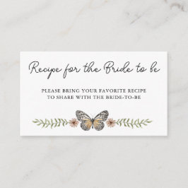 Tarjeta De Recepción Elegante Flor Silvestre Ducha Bridal Comparte Una