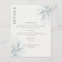 Tarjeta De Recepción Elegante Foliage Detalles Modernos