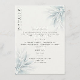 Tarjeta De Recepción Elegante Foliage Detalles Modernos