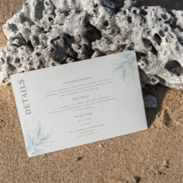 Tarjeta De Recepción Elegante Foliage Detalles Modernos