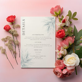 Tarjeta De Recepción Elegante Foliage Detalles Modernos