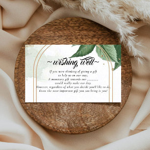 Tarjeta De Recepción Elegante follaje botánico deseando lo mejor para e