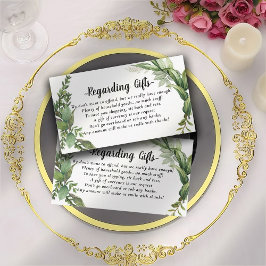 Tarjeta De Recepción Elegante Fondo Eucalyptus Recolectando Cartas Inse