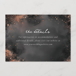 Tarjeta De Recepción Elegante Gris Brillante Abstracto