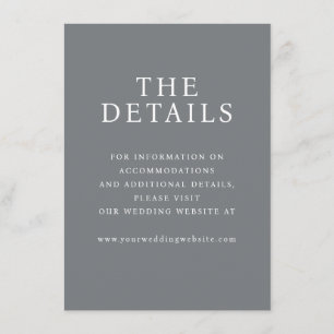 Tarjeta De Recepción Elegante Gris Minimalista Tipográfico