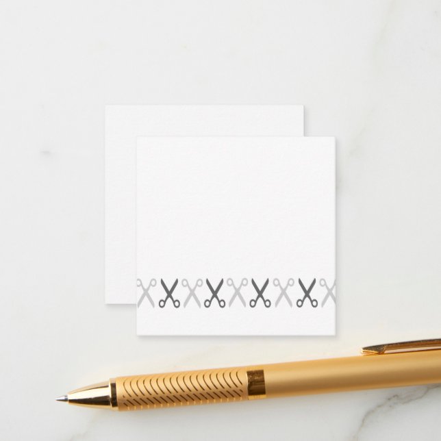 Tarjeta De Recepción Elegante Gris White Scissors Hairdresser Taylor (Anverso/Reverso In Situ)