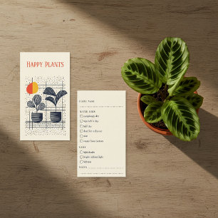 Tarjeta De Recepción Elegante guía de cuidado vegetal ollas botánicas m