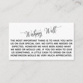 Tarjeta De Recepción Elegante guión de luna de miel que desea bien