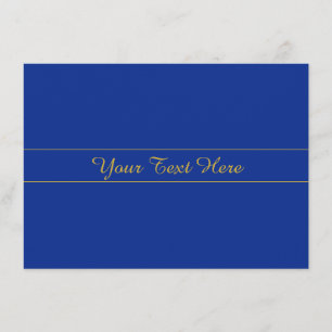 Tarjeta De Recepción Elegante guión dorado sobre fondo azul marino