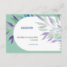 Tarjeta De Recepción Elegante Hermosa Acuarela Morada Boho Floral