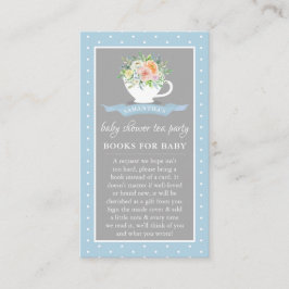 Tarjeta De Recepción Elegante libro de Fiestas de té de Baby Shower con