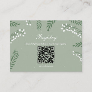 Tarjeta De Recepción Elegante Lily del Registro de Ducha Bridal del Val