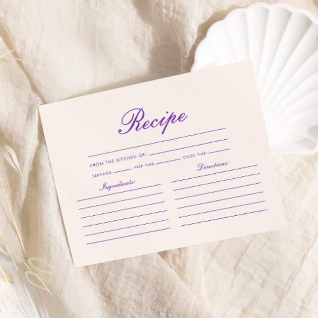 Tarjeta De Recepción Elegante mariposas receta ducha de novia (Subido por el creador)