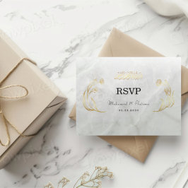 Tarjeta De Recepción Elegante matrimonio árabe con Bismillah RSVP