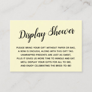Tarjeta De Recepción Elegante, Minimal Sin Envolver Regalo de Ducha Nup